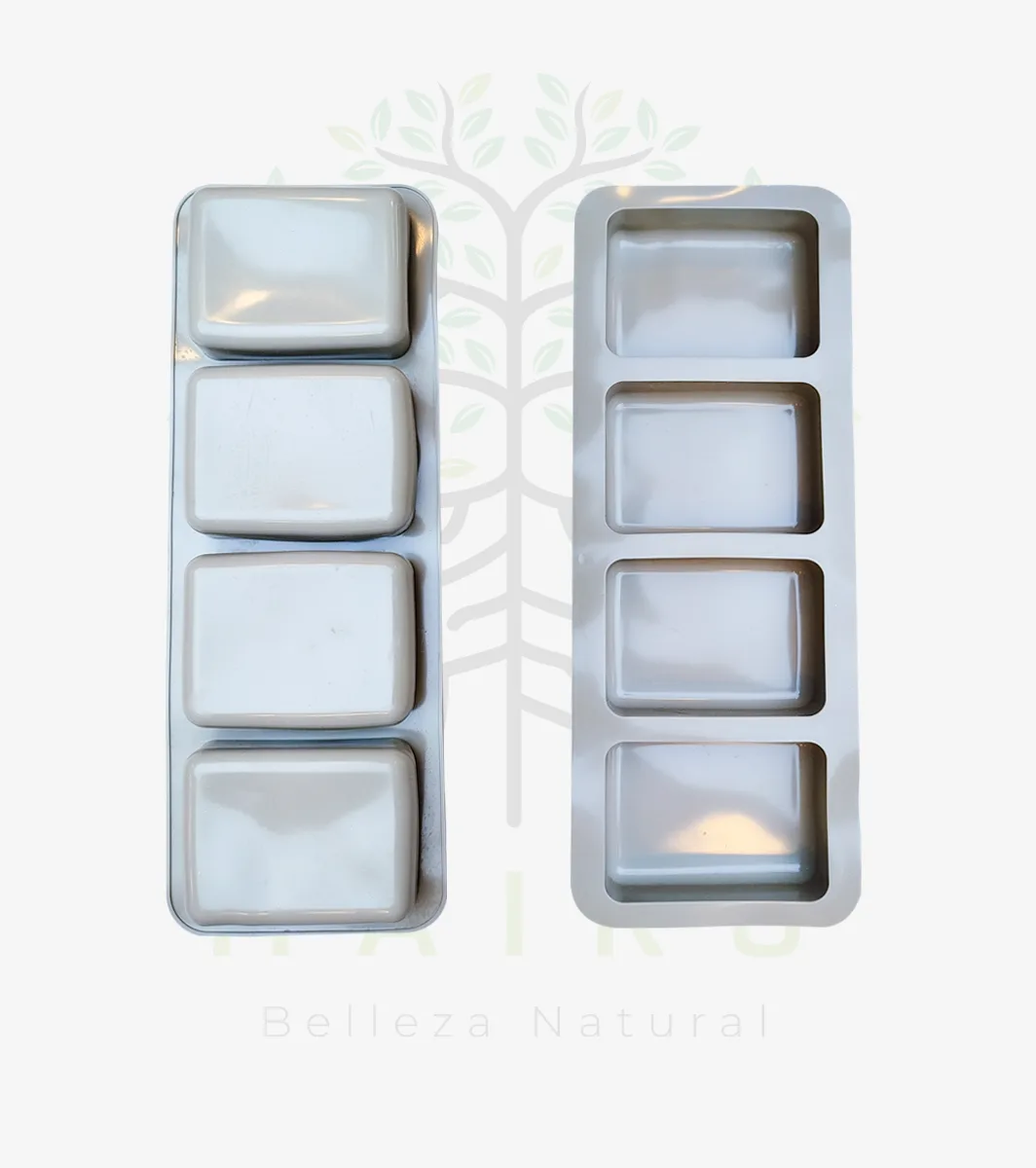 Molde Silicona Rectangular bordes Ovalados