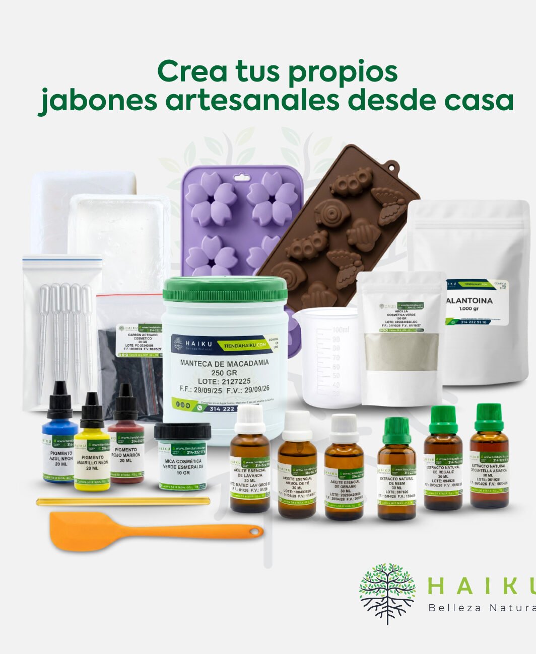 kit de jabonería artesanal tienda haiku