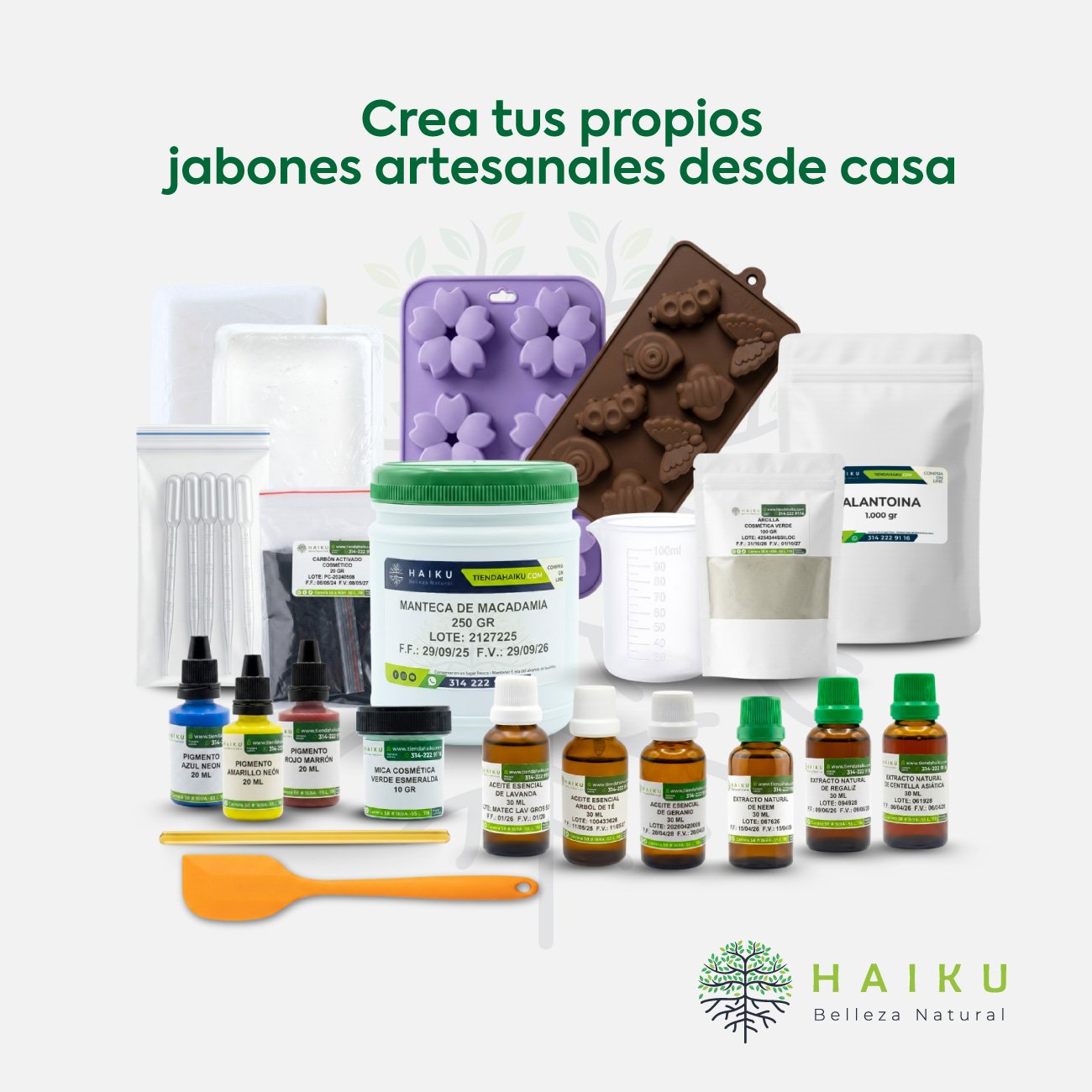 kit de jabonería artesanal tienda haiku